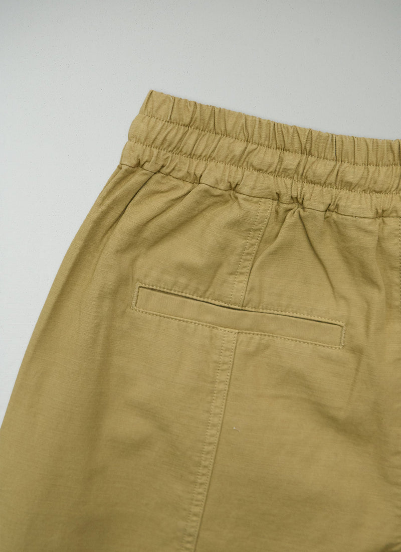 Reworn Wide Leg Cotton Trousers Size 8 (1445) | Fawn