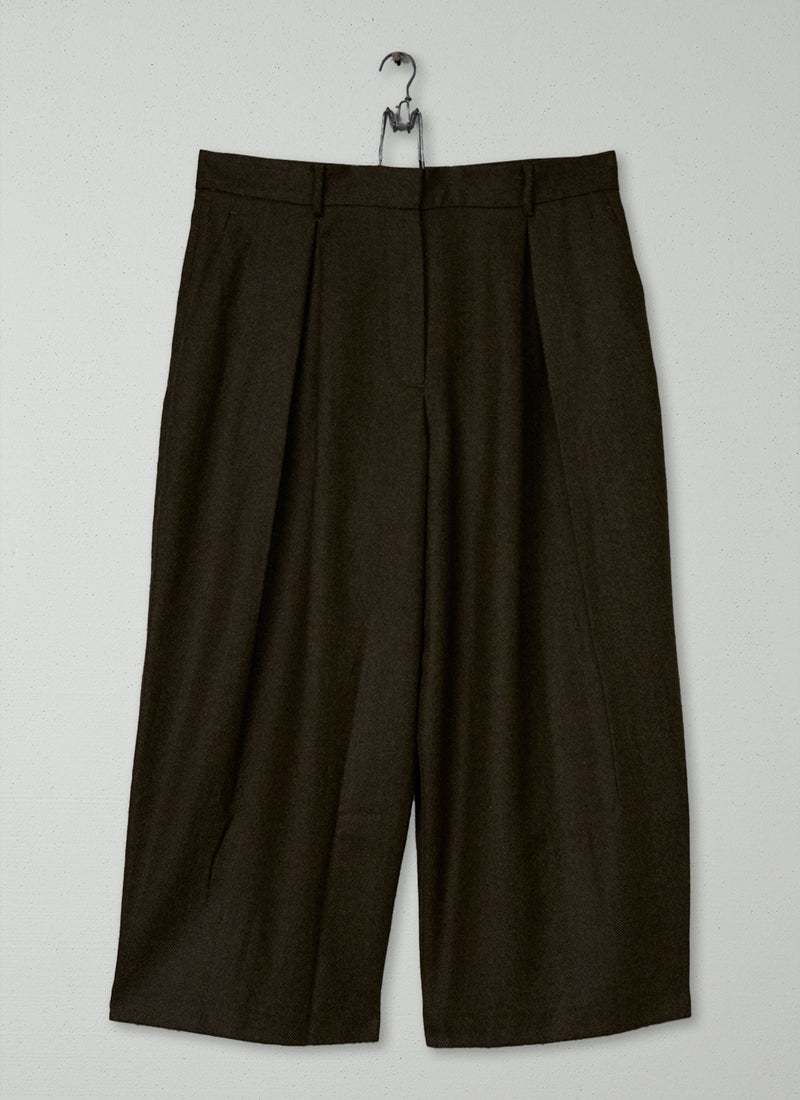 Reworn Herringbone Wool Trousers Size 12 (1590) | Multi