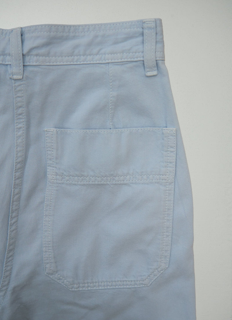 Reworn Flat Front Pants Size 6 (1424) | Pale Blue