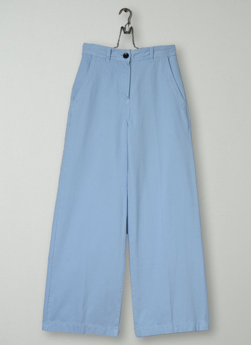 Reworn Flat Front Pants Size 6 (1424) | Pale Blue