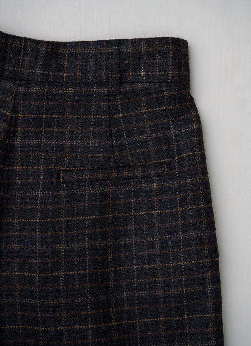 Reworn Check Wool Pants Size 6 (1423) | Multi