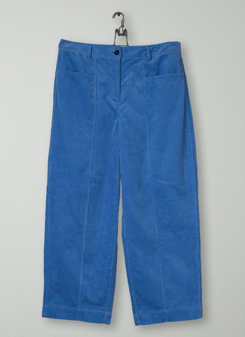 Reworn Organic Cord Pants Size 4 (1427) | Woad