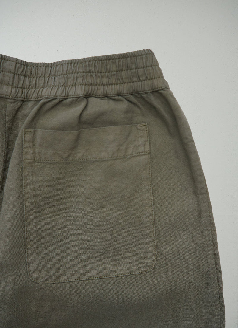 Reworn Cotton Linen Barrel Leg Pants Size M (1398) | Oil Cloth