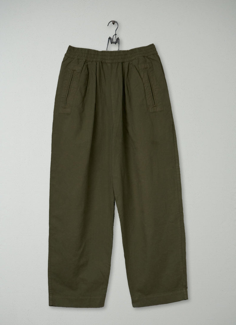 Reworn Cotton Linen Barrel Leg Pants Size M (1398) | Oil Cloth