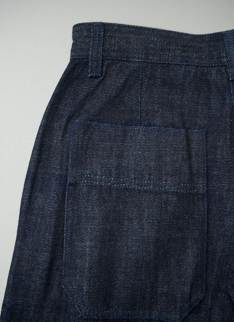Reworn Flat Front Denim Pants Size 8 (1420) | Indigo