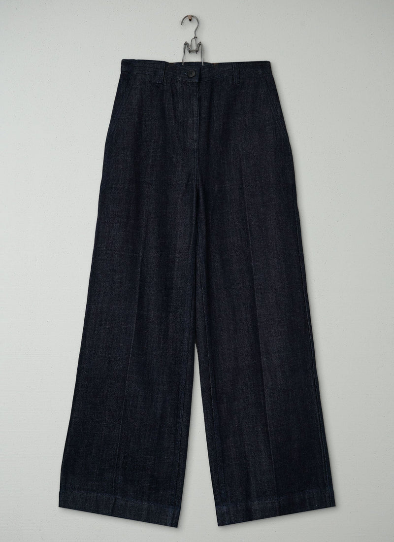 Reworn Flat Front Denim Pants Size 8 (1420) | Indigo