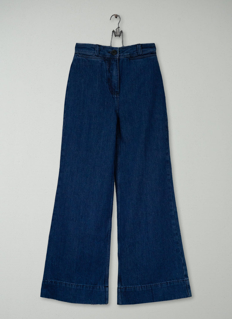Reworn Denim Kick Flare Pants Size 6 (1394) | Indigo