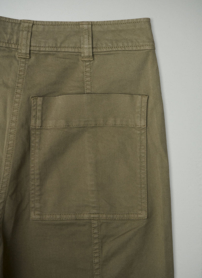 Reworn Panelled Cotton Twill Pants Size 4 (1428) | Oil Cloth