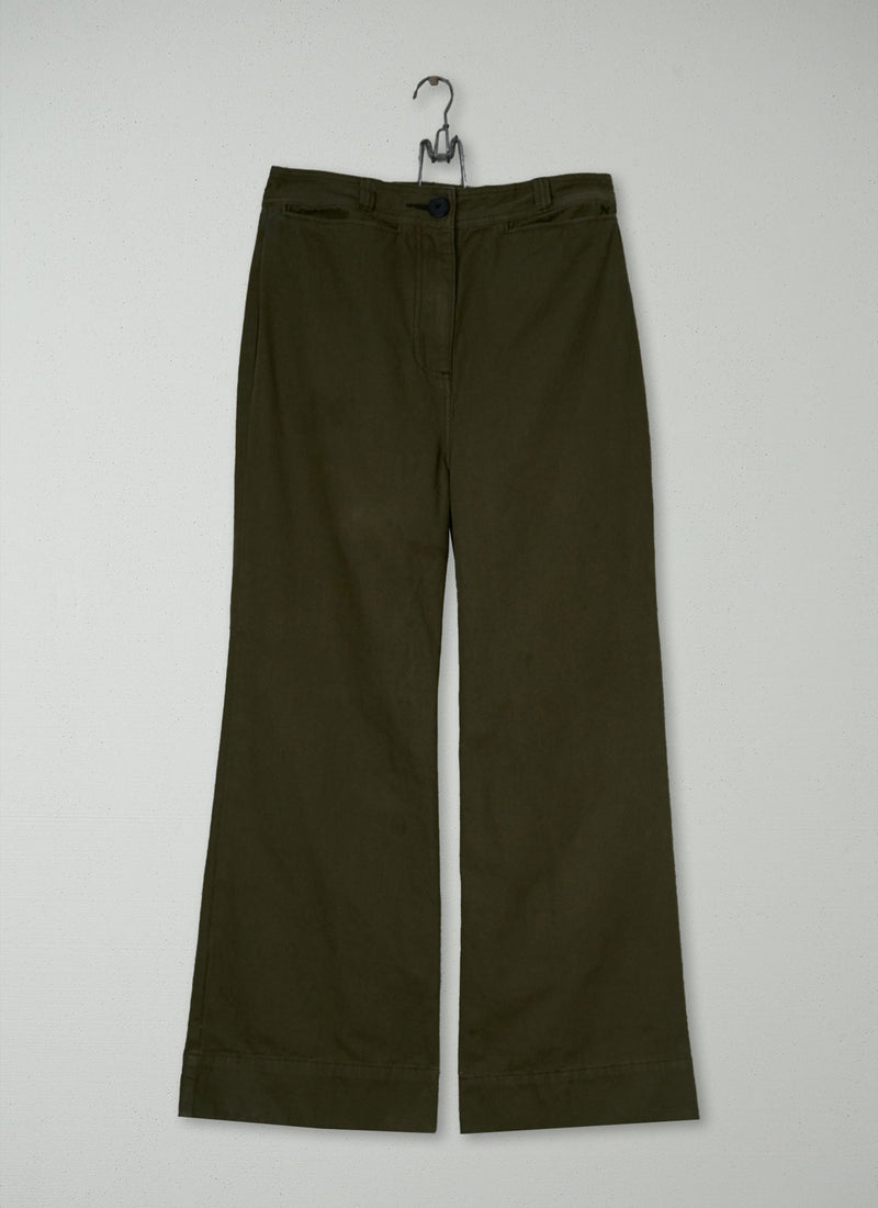 Reworn Kick Flare Pants Size 10 (1213) | Seaweed
