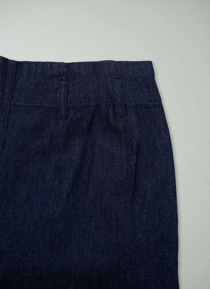 Reworn Cotton Hemp Wide Leg Pants Size 14 (1376) | Indigo