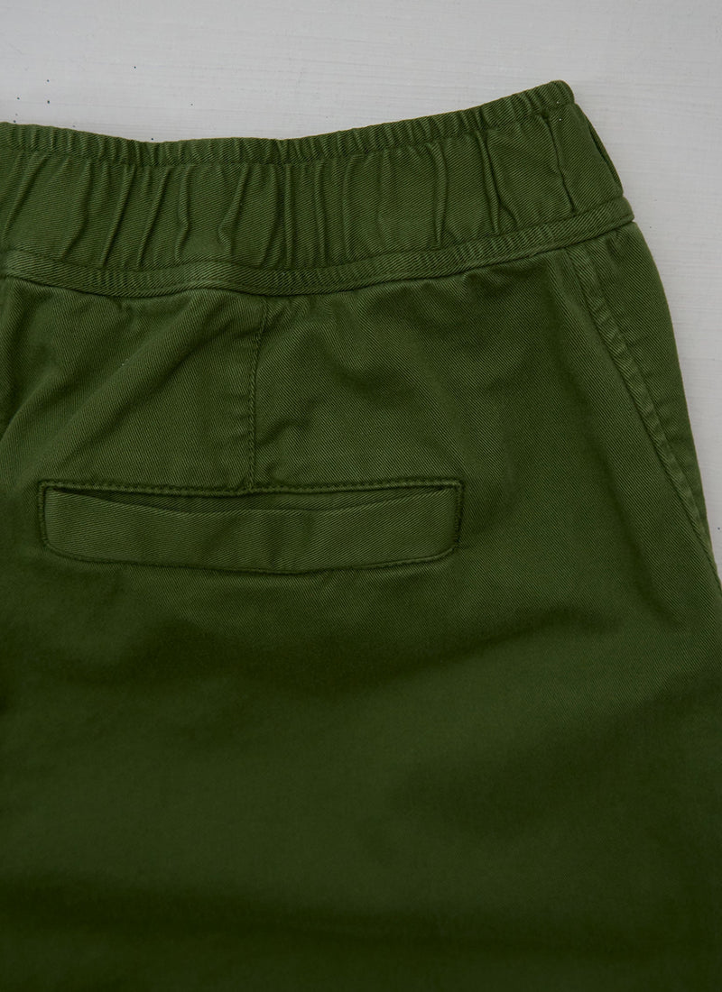 Reworn Cotton Twill Pull On Trousers Size 12 (1465) | Green