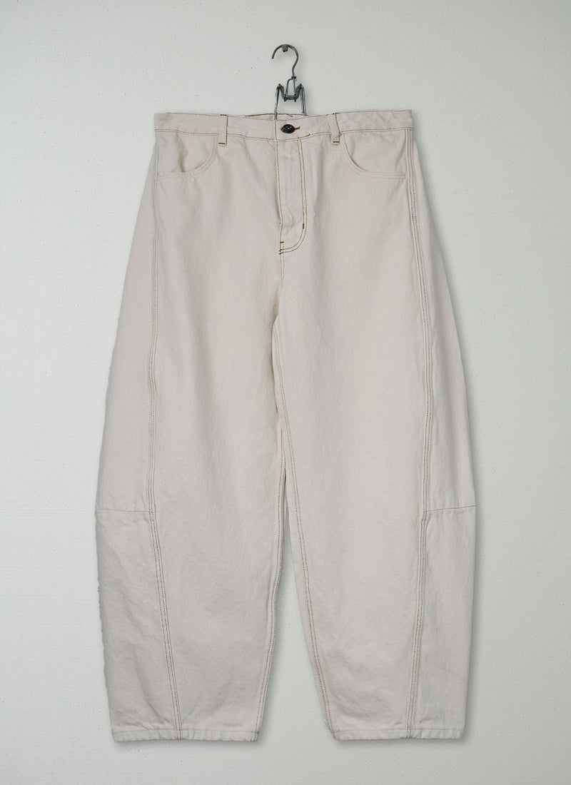 Reworn Ecru Denim Pants Size 8 (1403) | Ecru