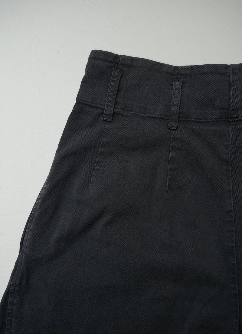 Reworn Cotton Paper Bag Trousers Size 14 (1609) | Slate