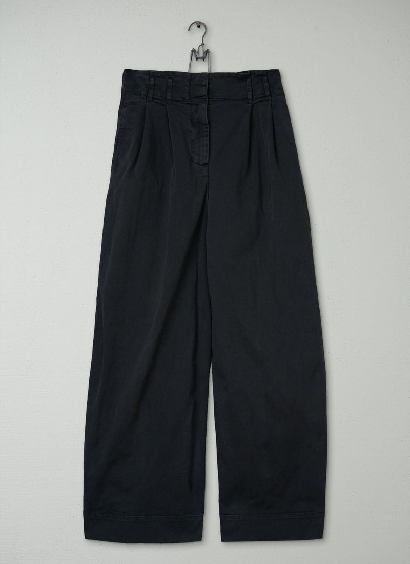 Reworn Cotton Paper Bag Trousers Size 14 (1609) | Slate