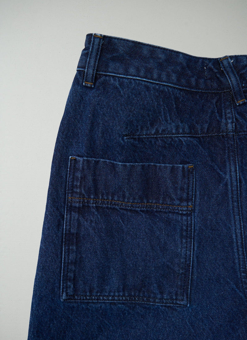 Reworn Wide Leg Denim Pants Size 10 (1416) | Indigo