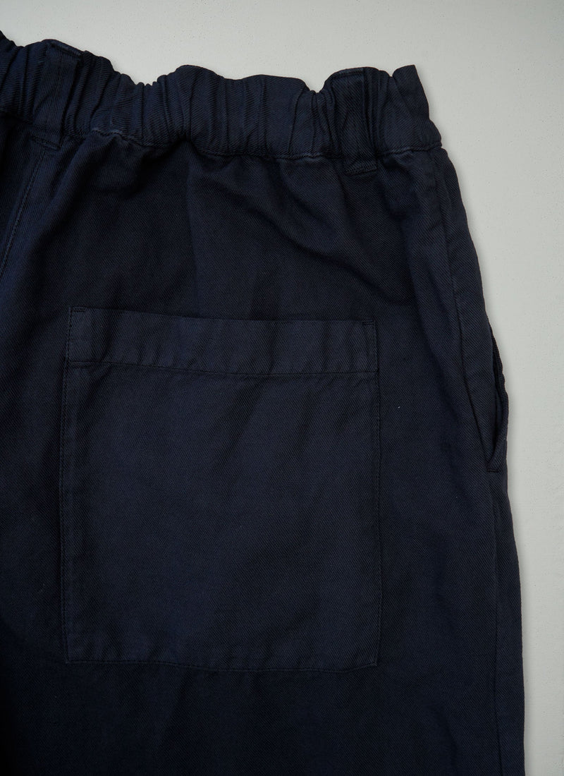 Reworn Wide Leg Cotton Linen Trousers Size L (1636) | Slate