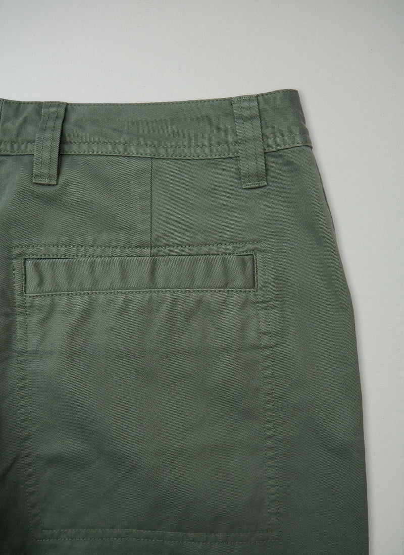 Reworn Cotton Twill Trousers Size 10 (1626) | Balsam Green