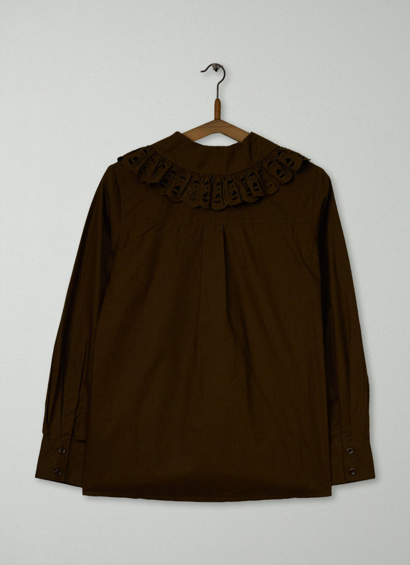 Reworn Poplin Shirt Size 8 (285) | Conker