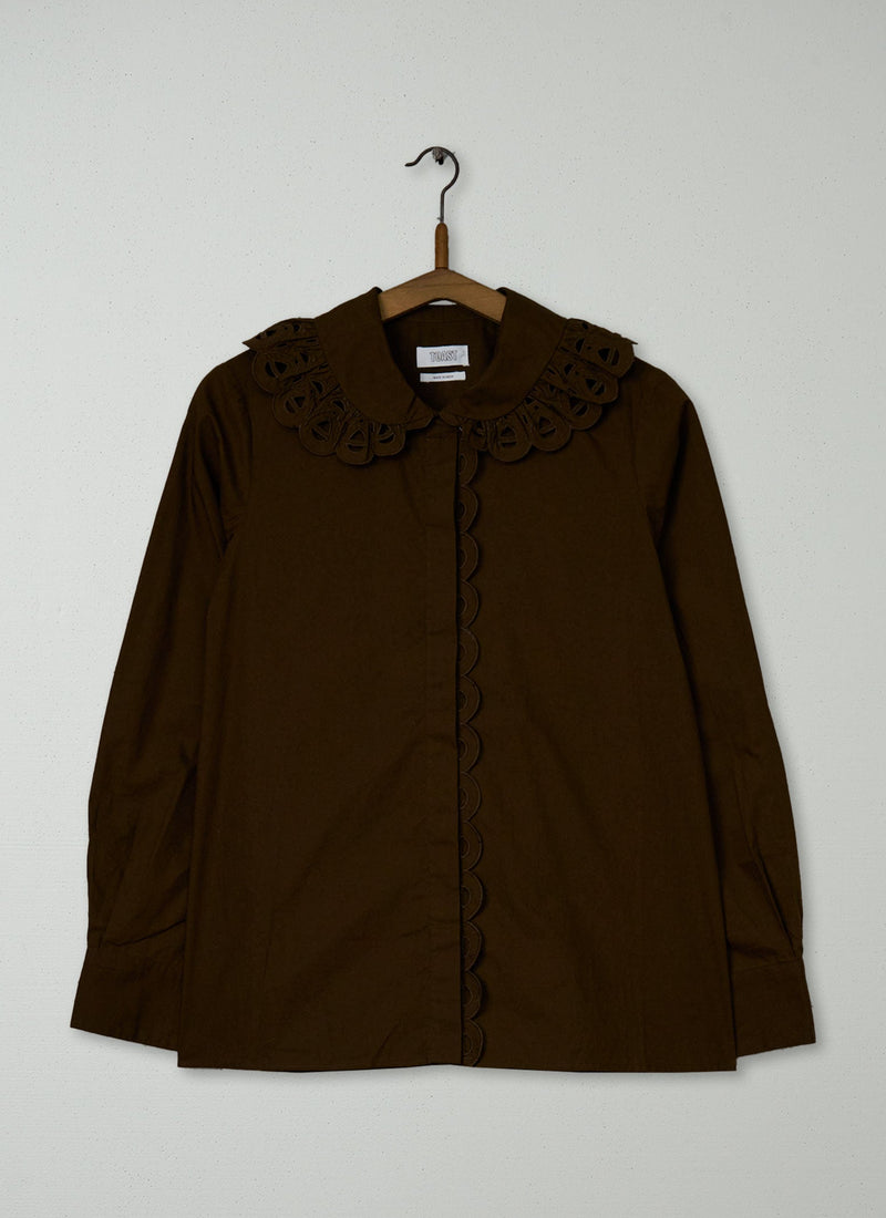 Reworn Poplin Shirt Size 8 (285) | Conker