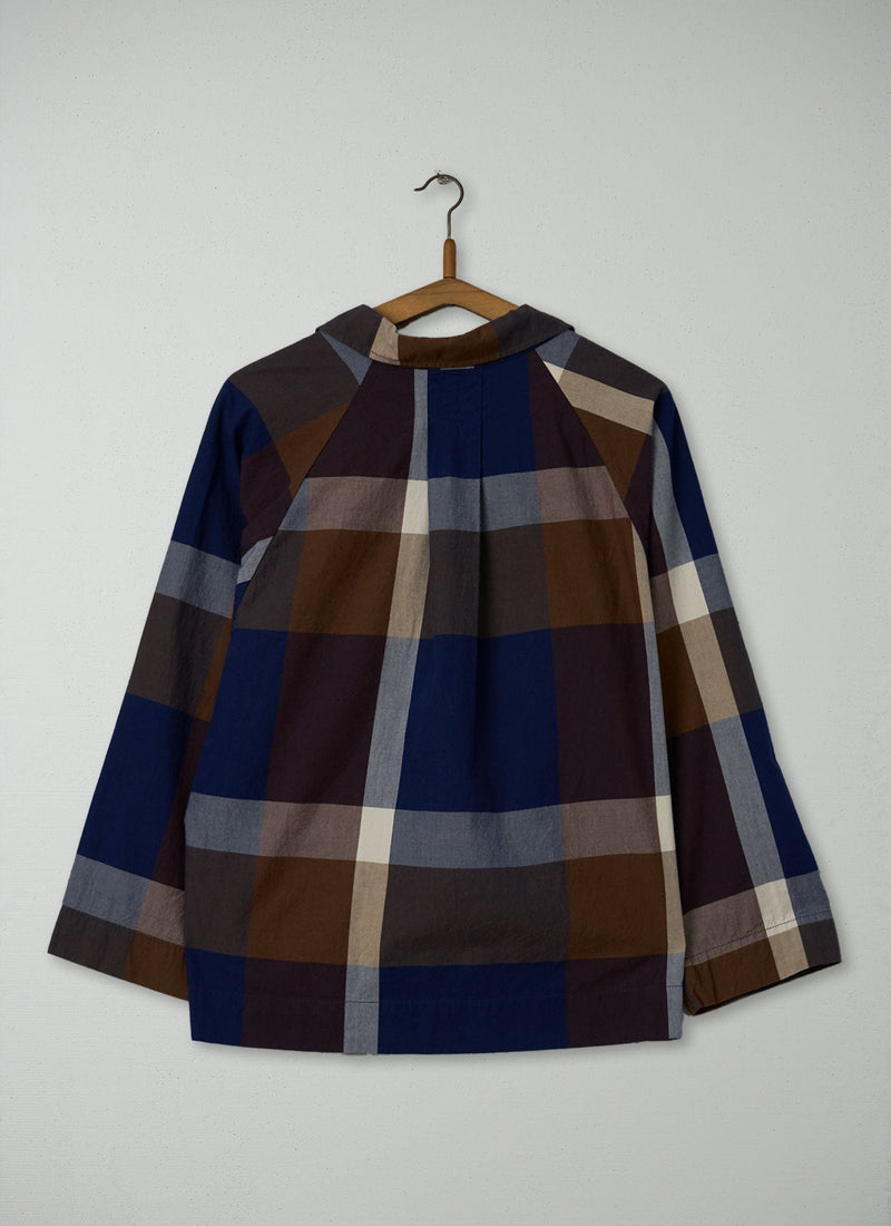 Reworn Lace Up Check Top Size S (1112) | Multi