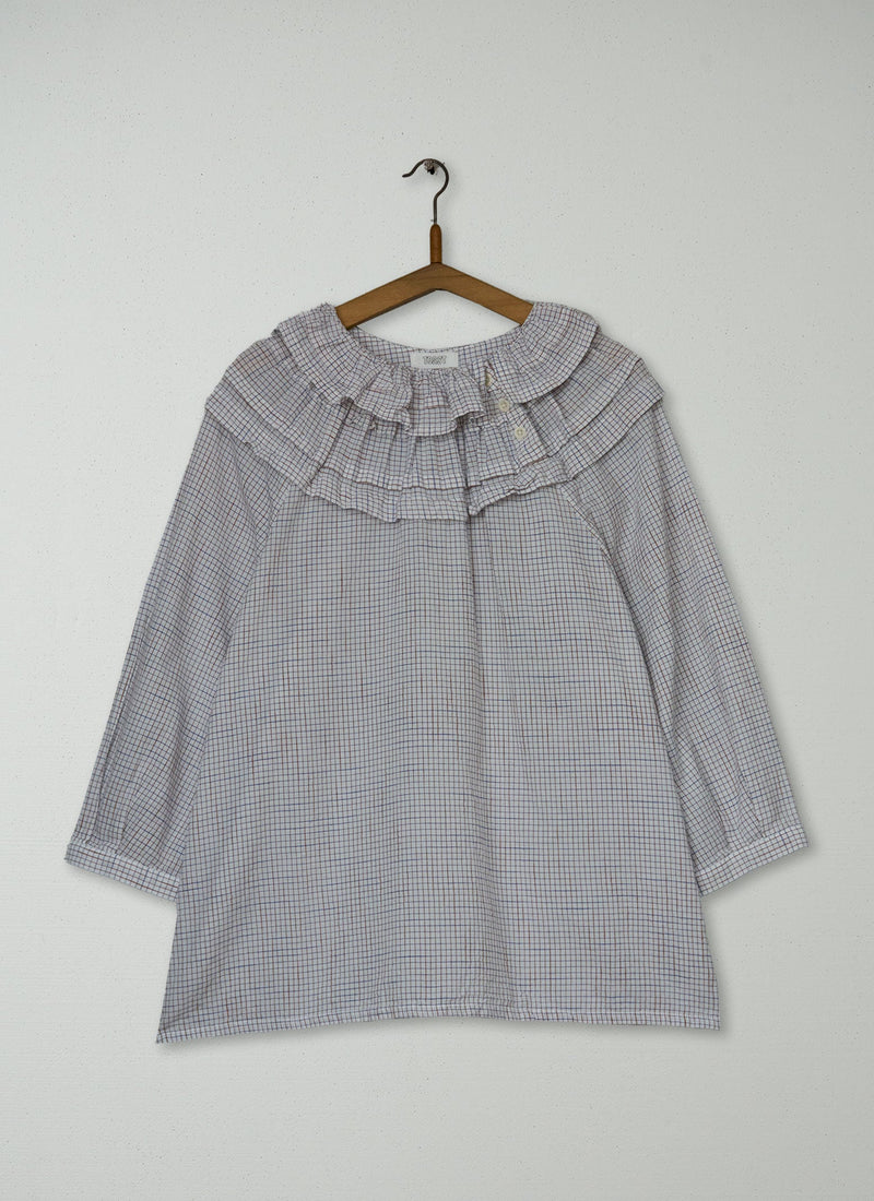 Reworn Ruffled Collar Shirt Size XL (1003) | Multi