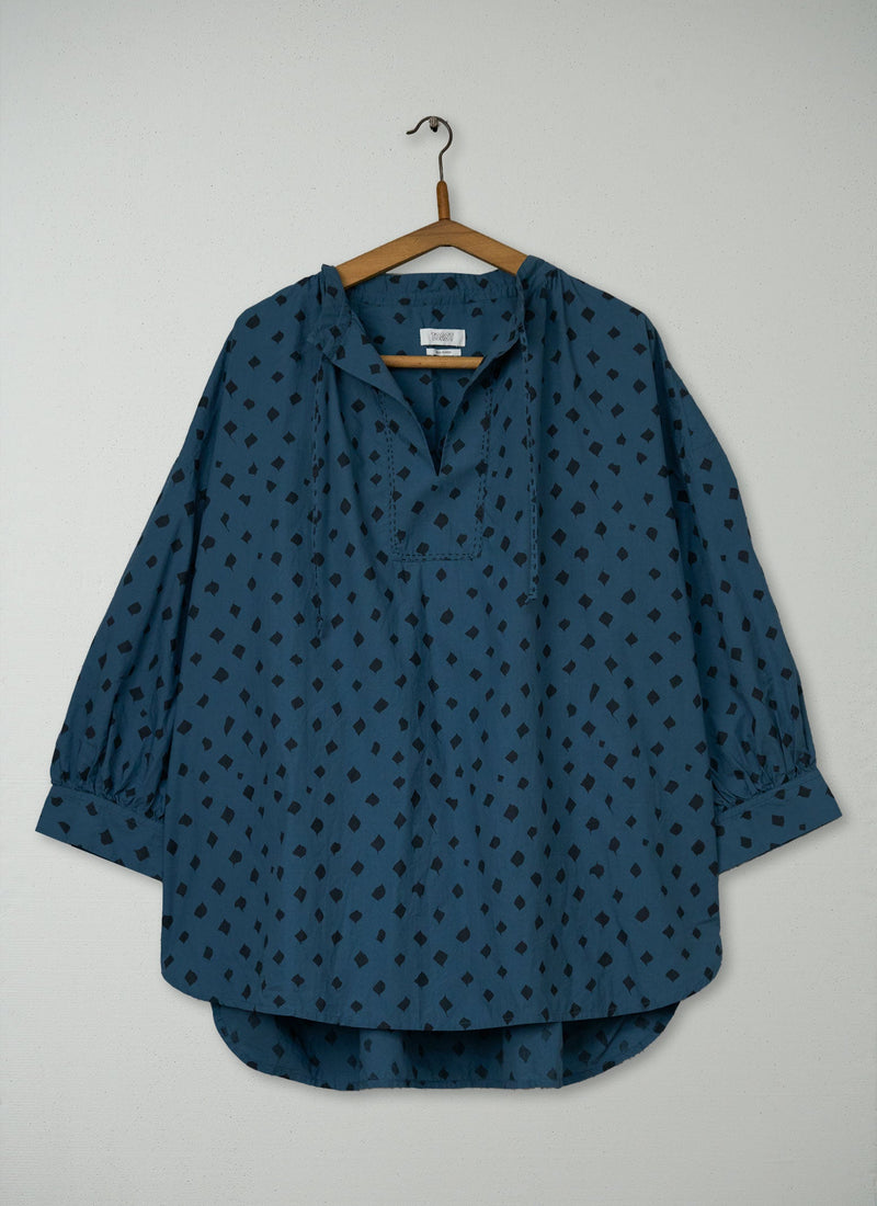 Reworn Diamond Poplin Shirt One Size (1092) | Indigo