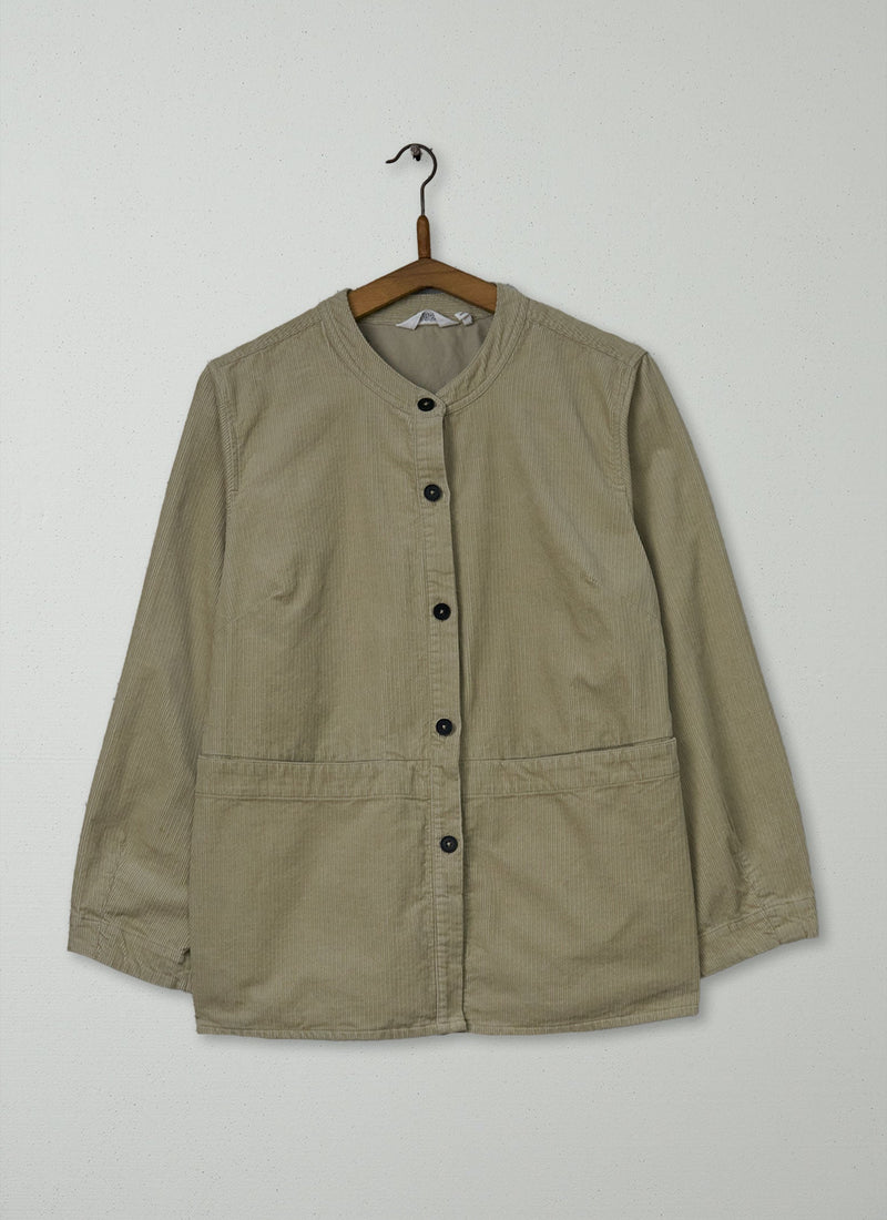 Reworn Organic Cord Shirt Size M (1094) | Stone
