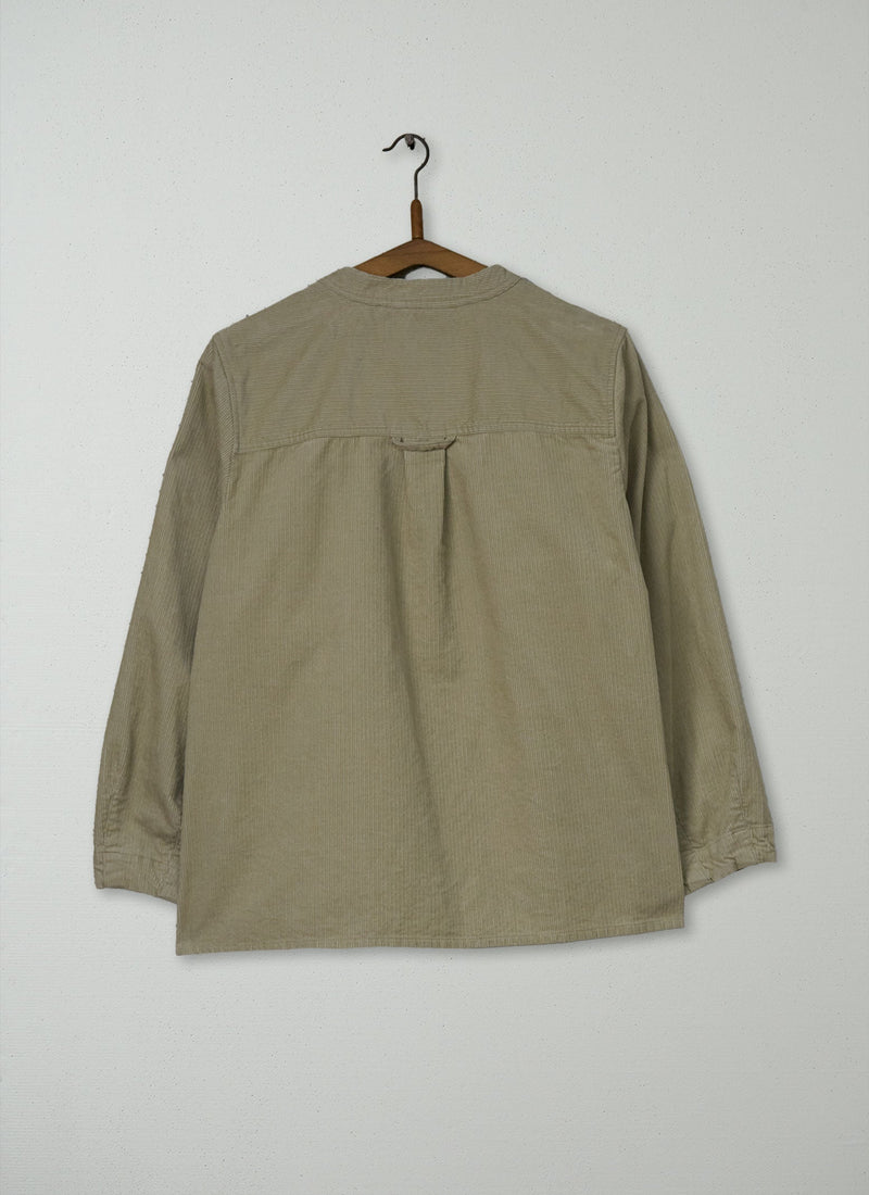 Reworn Organic Cord Shirt Size M (1273) | Stone
