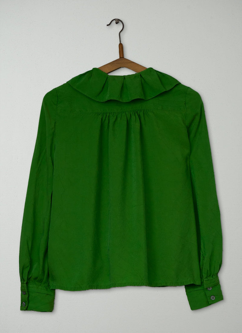 Reworn Ruffle Collar Shirt Size 6 (1095) | Spruce