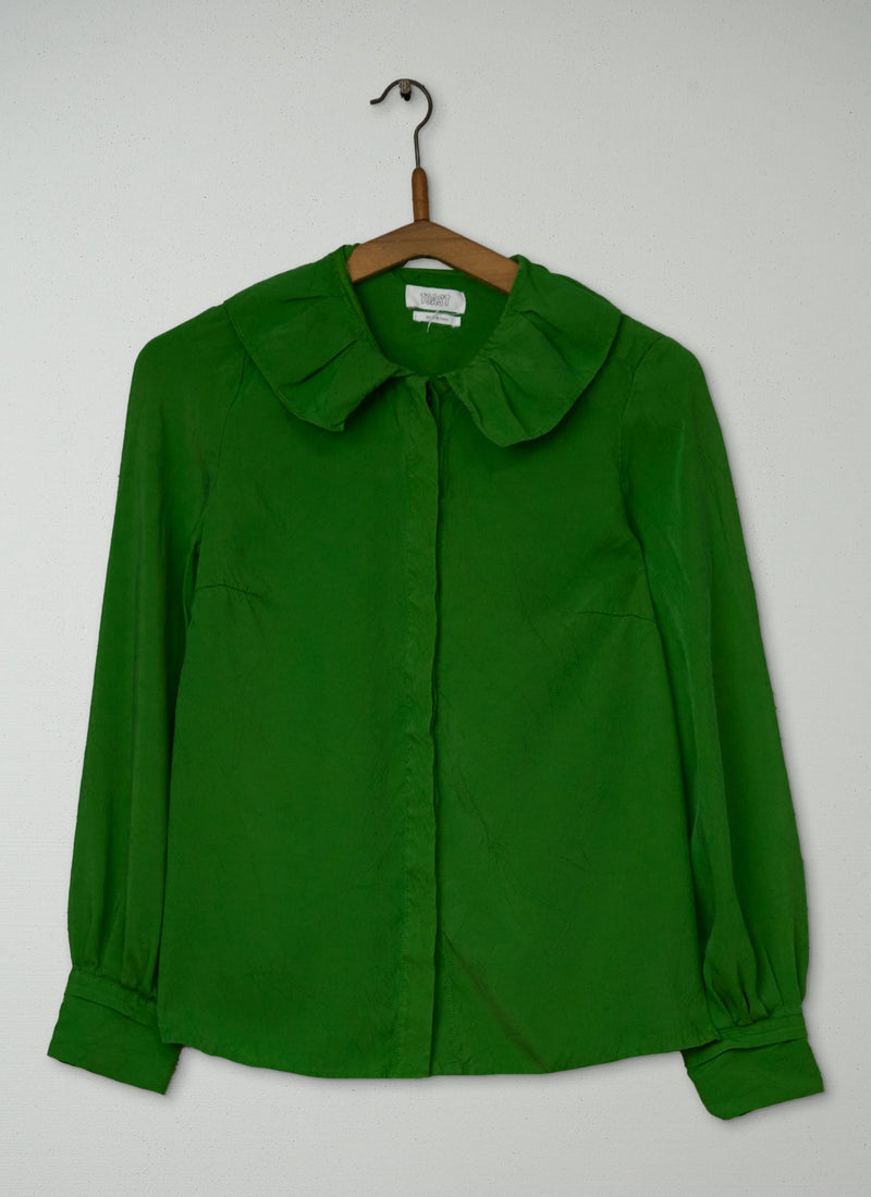 Reworn Ruffle Collar Shirt Size 6 (1095) | Spruce
