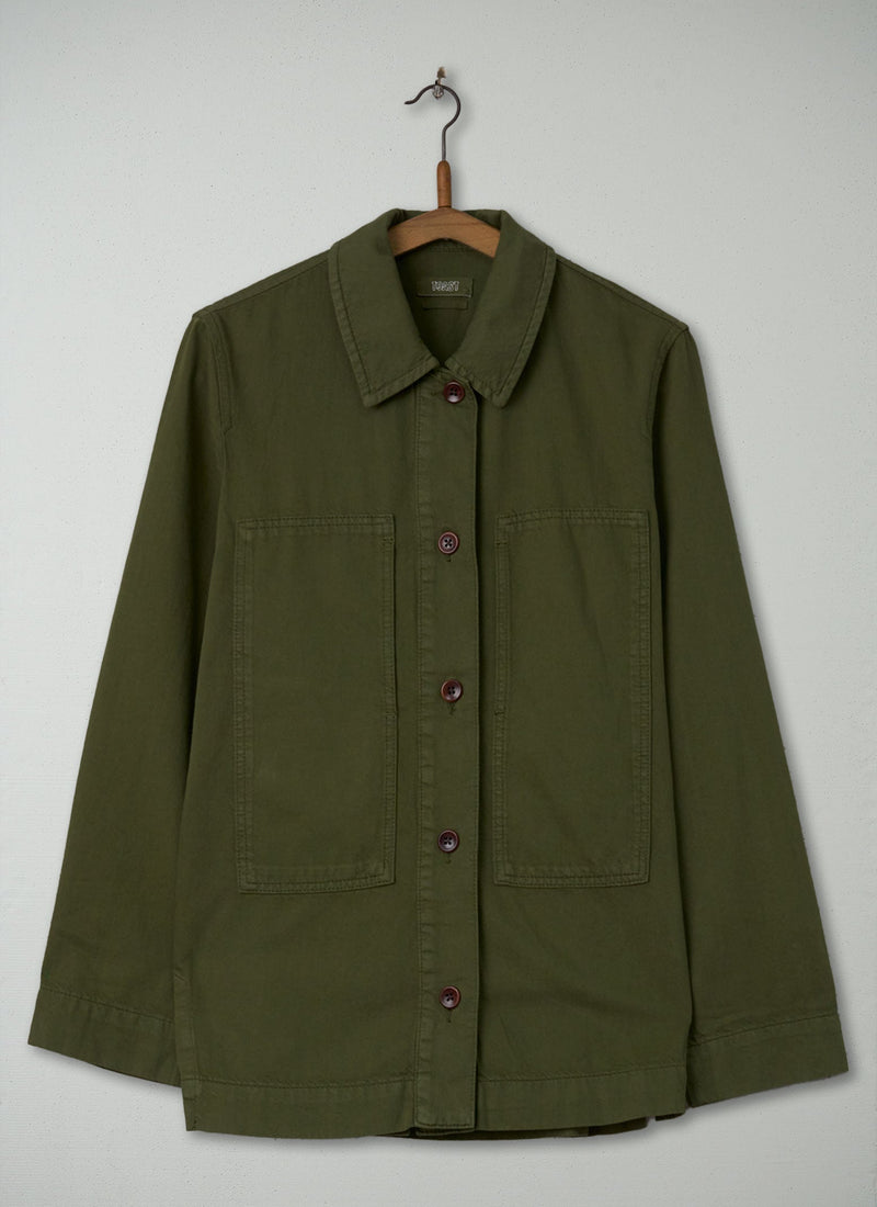 Reworn Garment Dyed Denim Shirt Size 4 (1107) | Artichoke