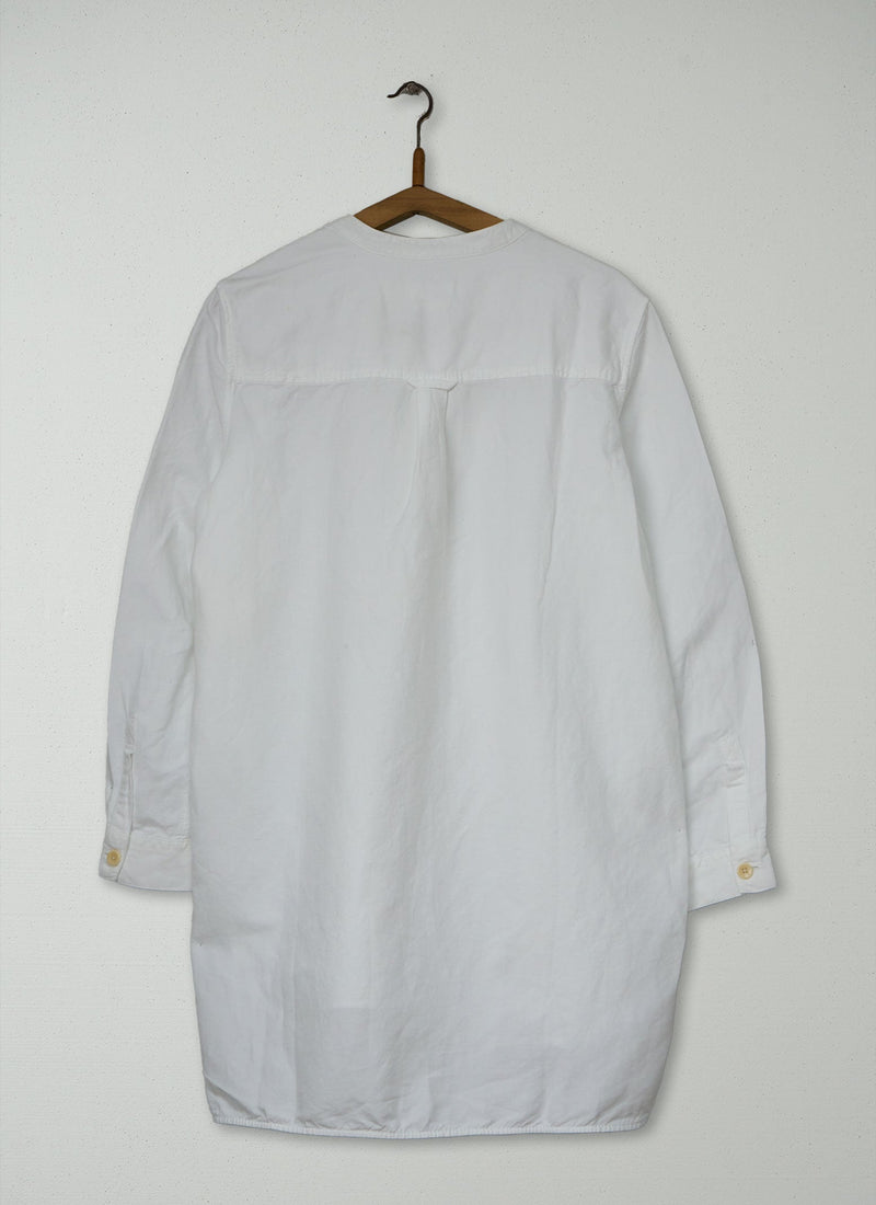 Reworn Cotton Linen Tunic Size 8 (1228) | White