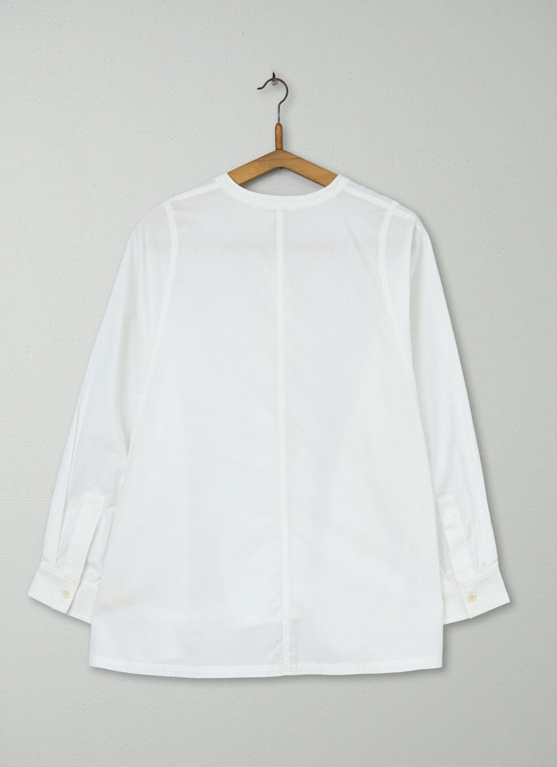 Reworn Raised Stripe Cotton Shirt Size S (1214) | White
