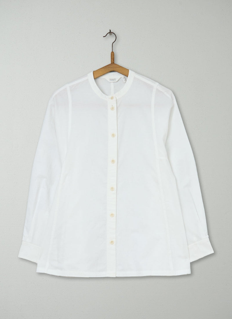 Reworn Raised Stripe Cotton Shirt Size S (1214) | White
