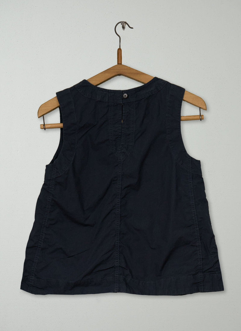 Reworn Panelled Sleeveless Top Size 6 (1184) | Slate