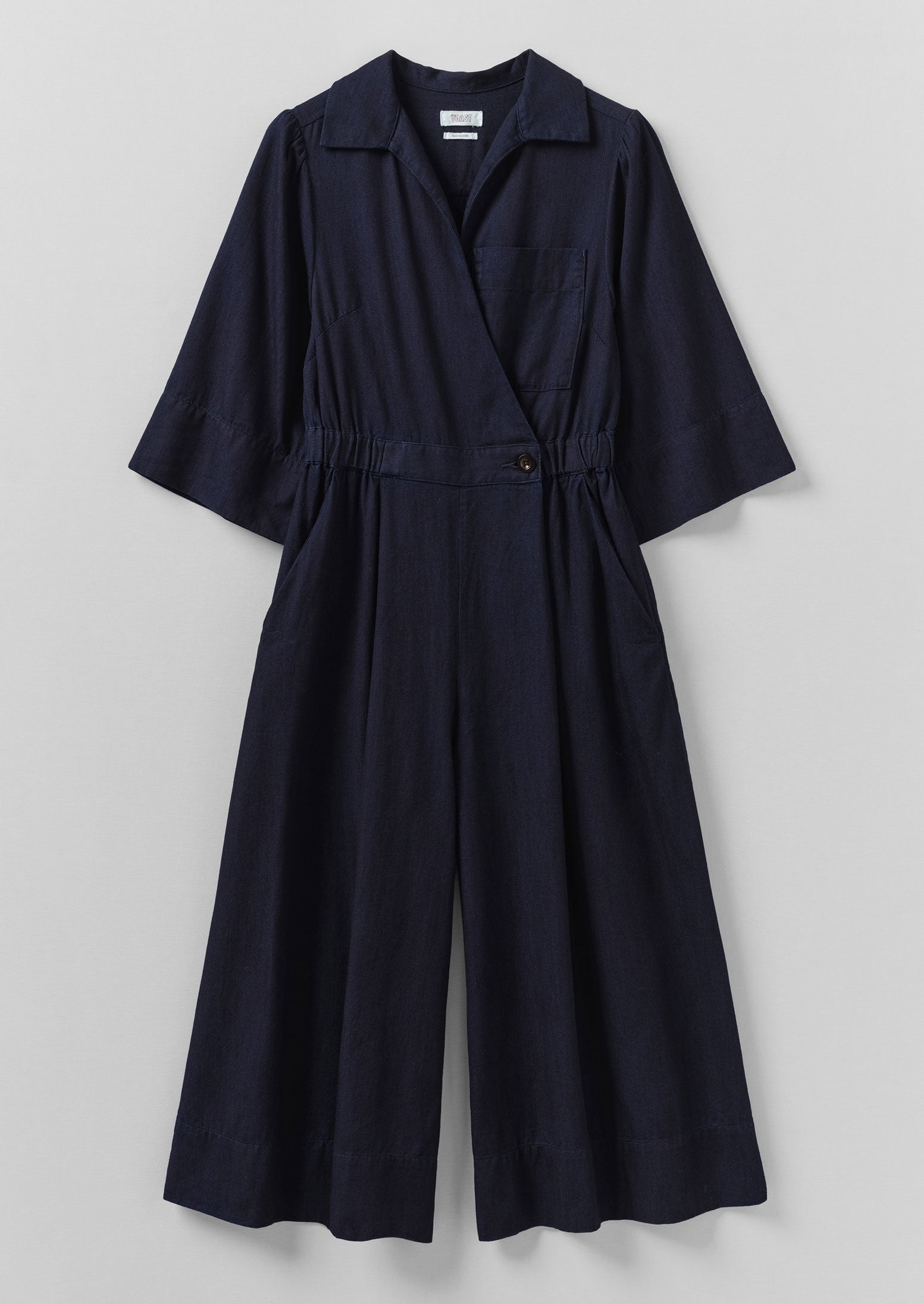 Indigo Twill Culotte Jumpsuit | Indigo