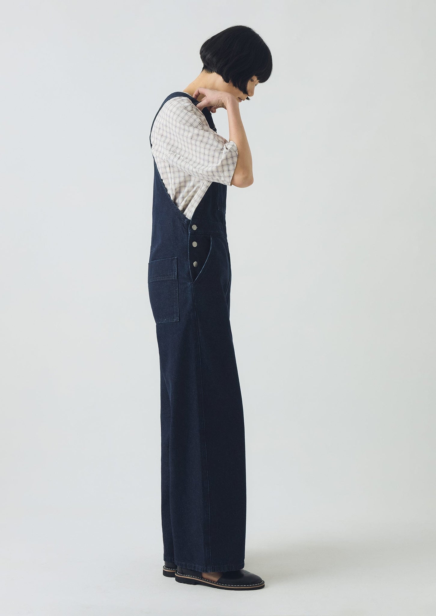 Patch Pocket Denim Dungarees | Indigo