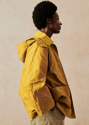 Waxed Cotton Raglan Anorak | Cumin