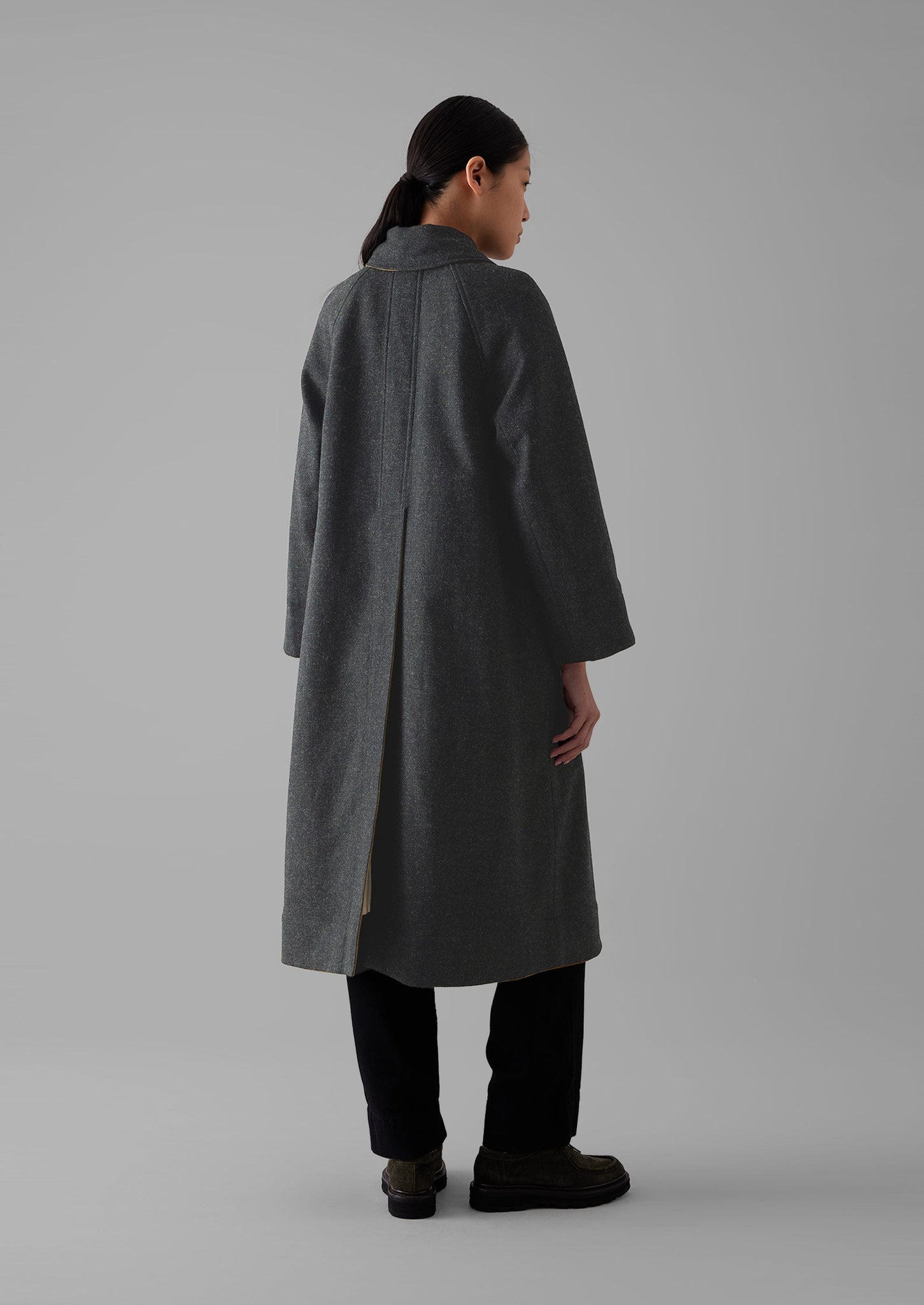 Reversible Cotton Wool Coat | Golden Sand