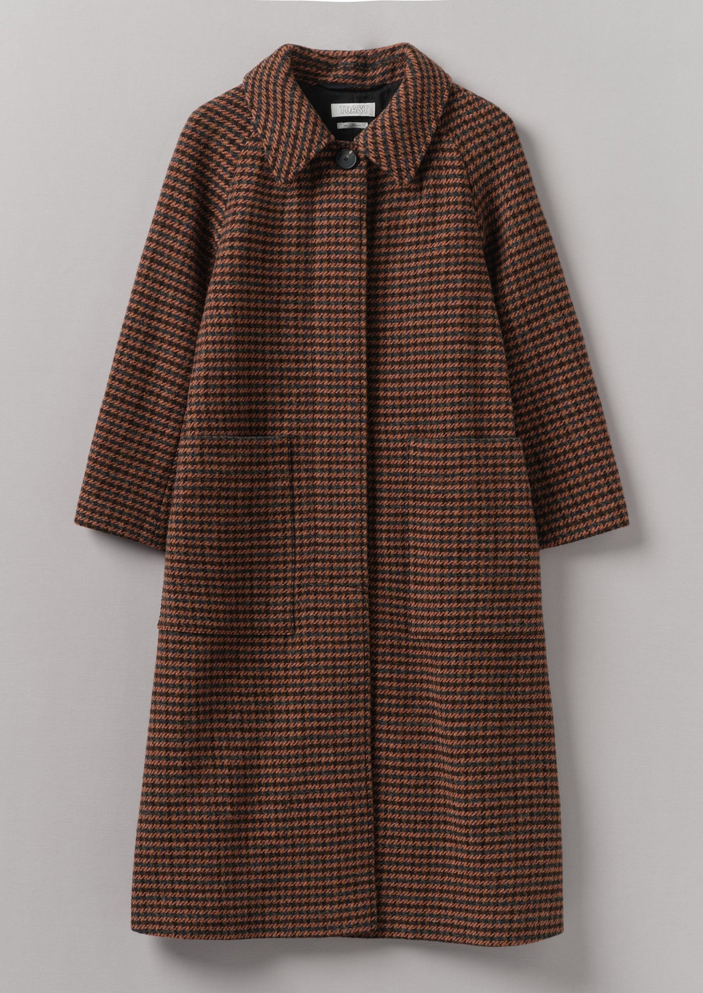 Burnt orange wool coat on sale