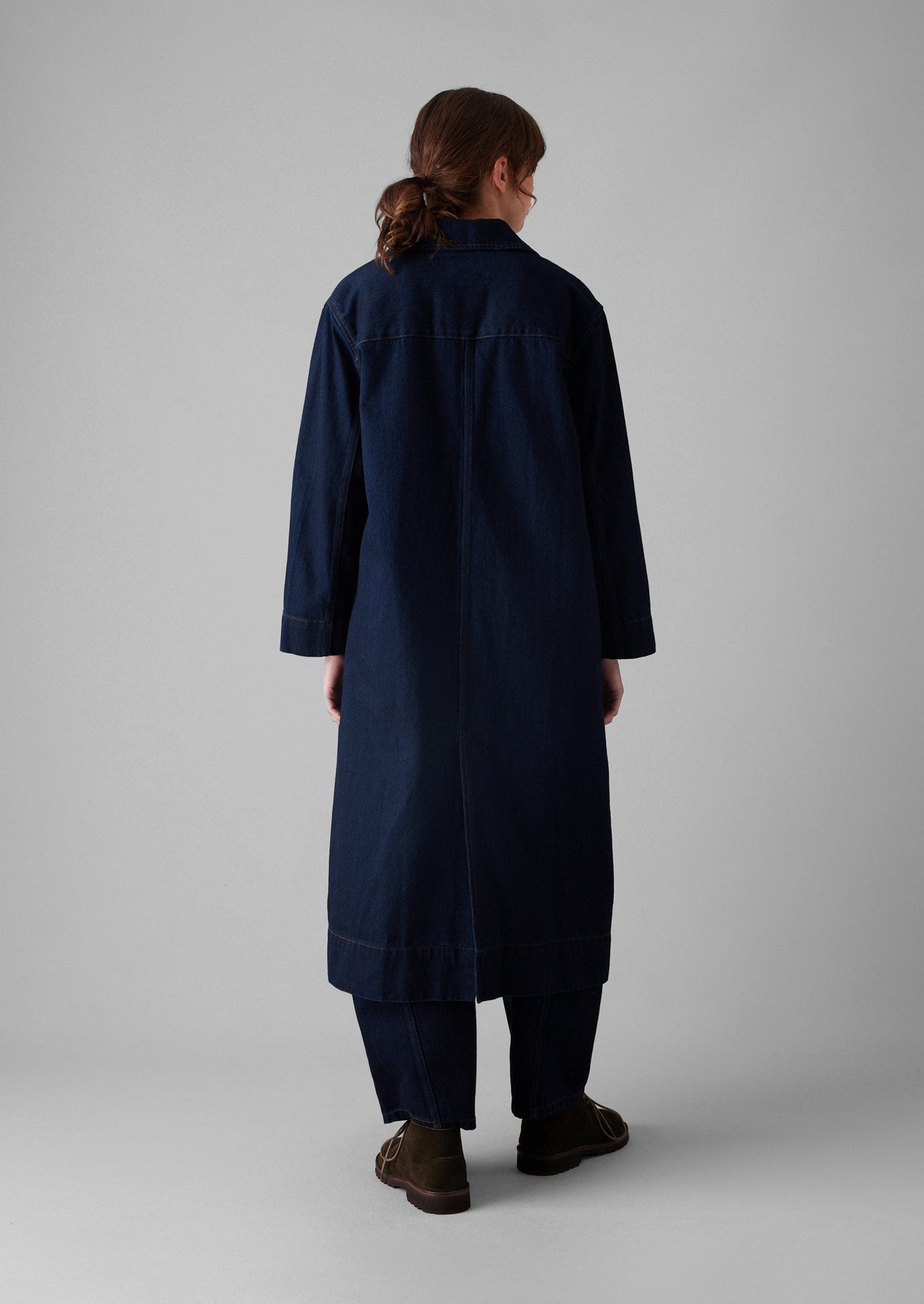 Patch Pocket Japanese Denim Coat | Indigo