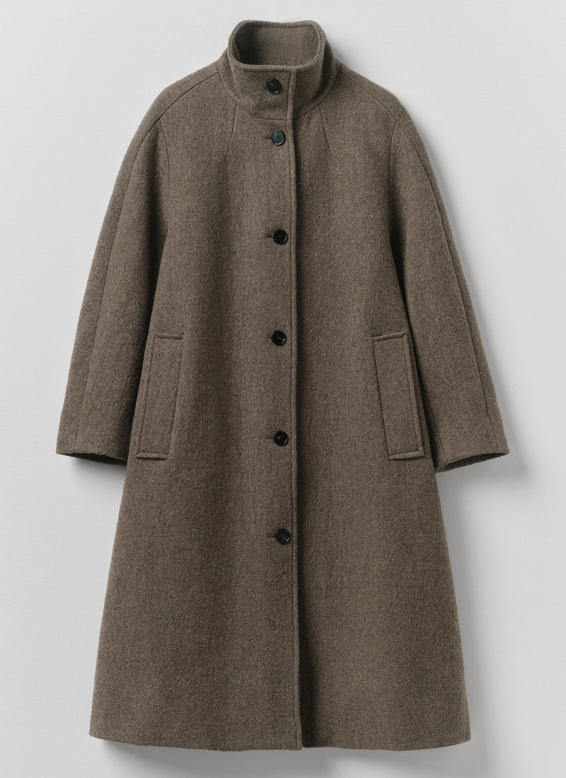 Boiled Wool Cocoon Coat | Mole