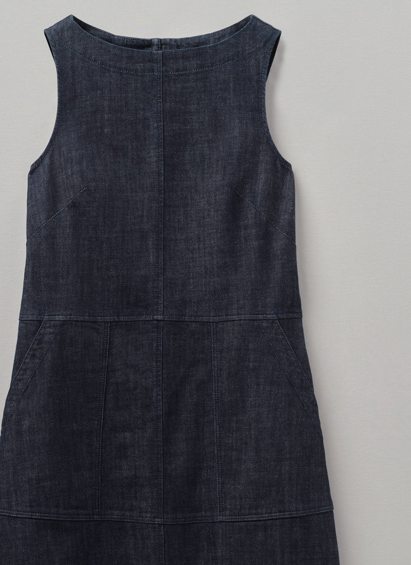 toast denim dress CHAMBRAY BLUE Pintuck Chambray Dress Our effortless dress is crafted from slubby cotton and linen-blend chambray which is soft against the skin. Punctuated by countless pintucks running down the front and