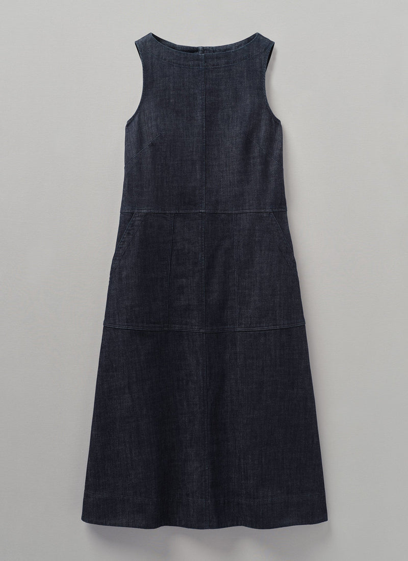 toast denim pinafore dress Toast Pinafore Dress