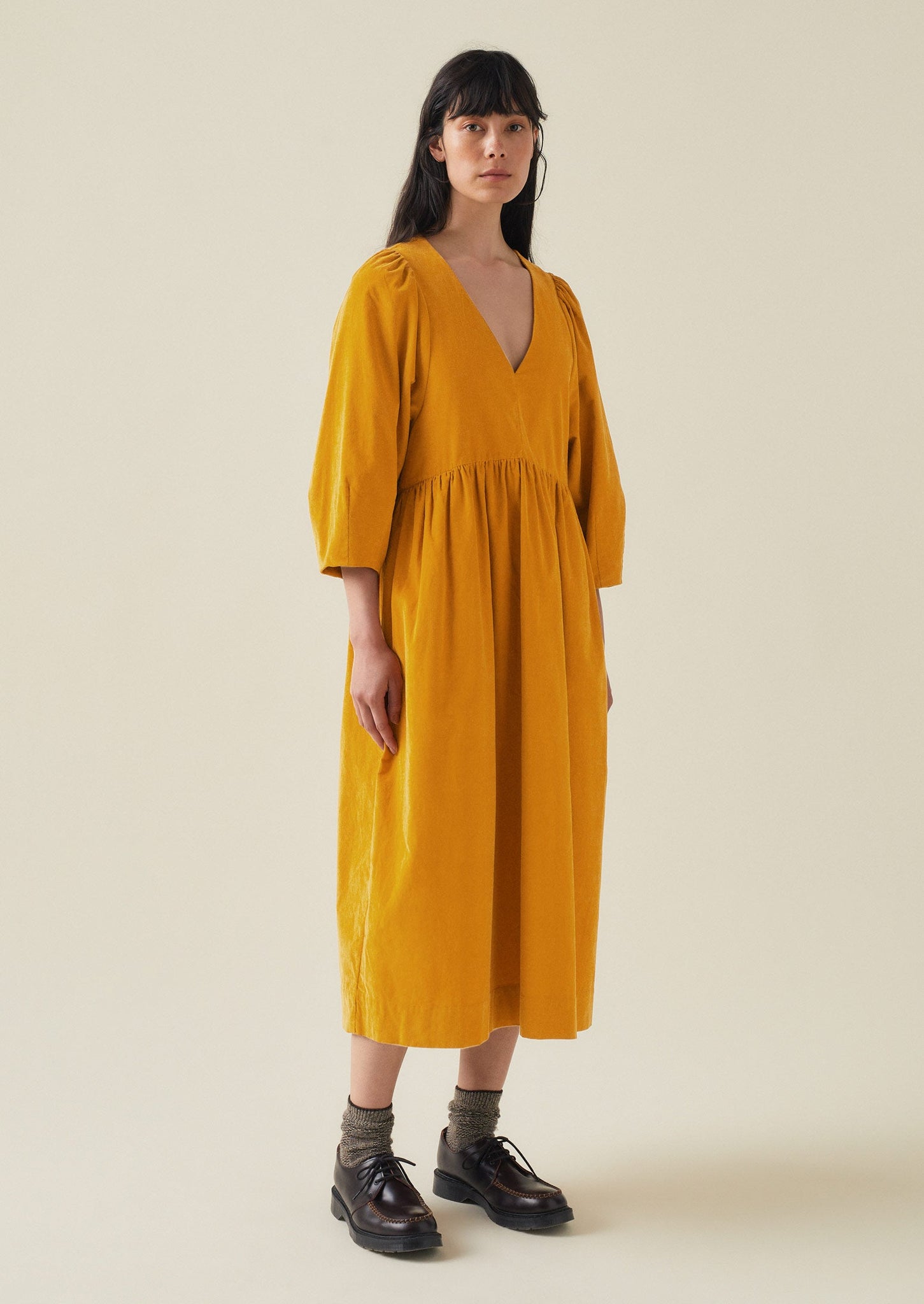 Maya Organic Cotton Needlecord Dress | Bonfire