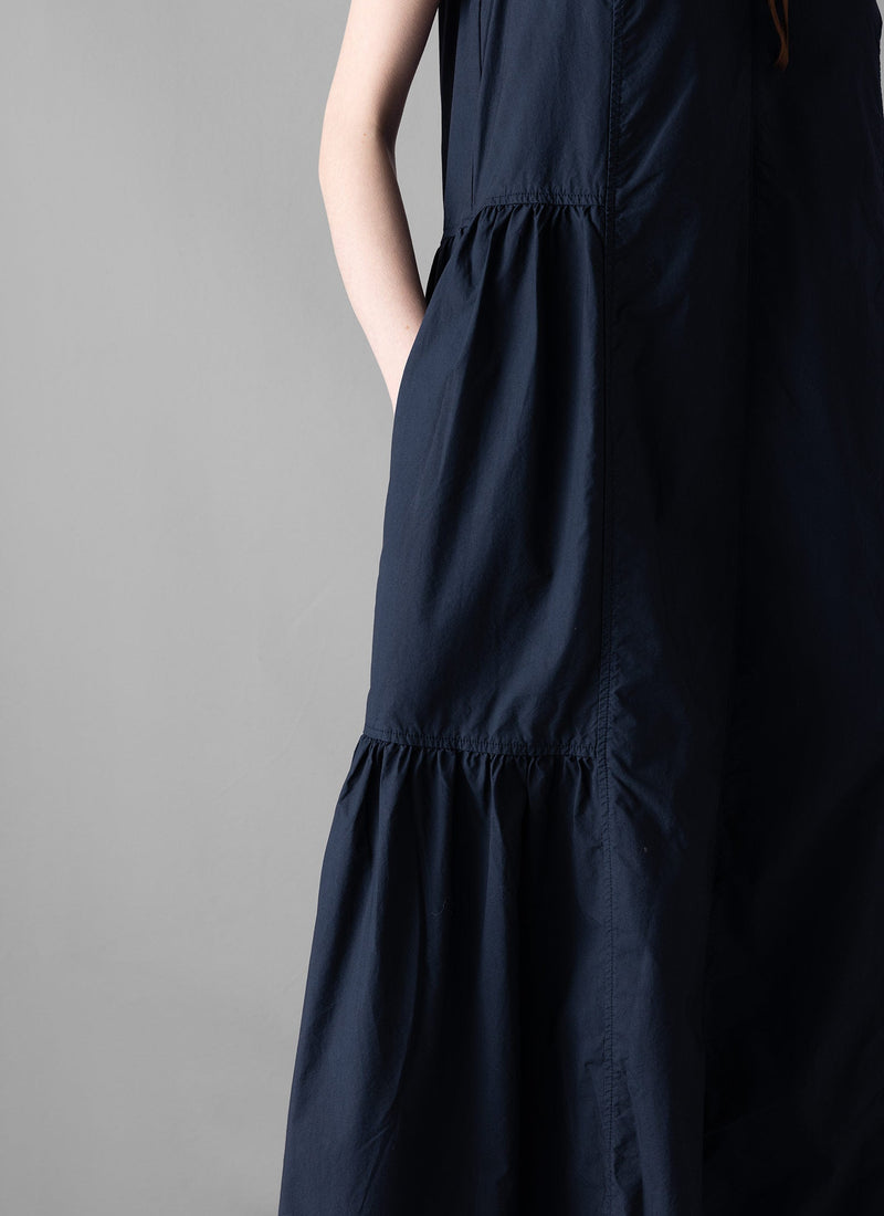 Tiered Cotton Poplin Dress | Liquorice