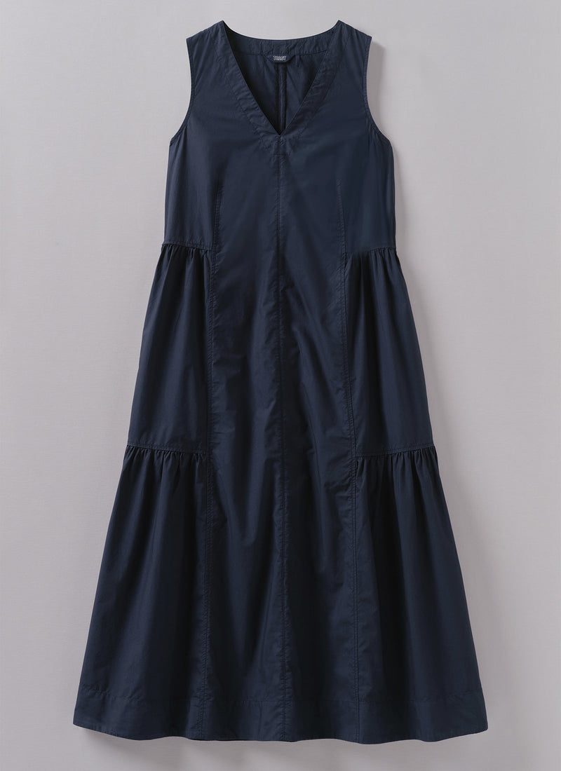 Tiered Cotton Poplin Dress | Liquorice
