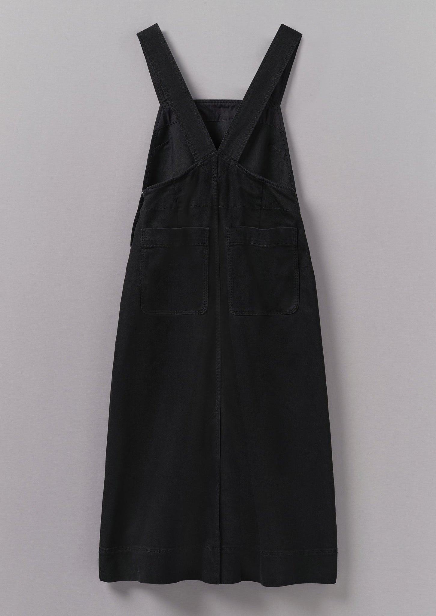 Denim Pinafore Dress Black TOAST