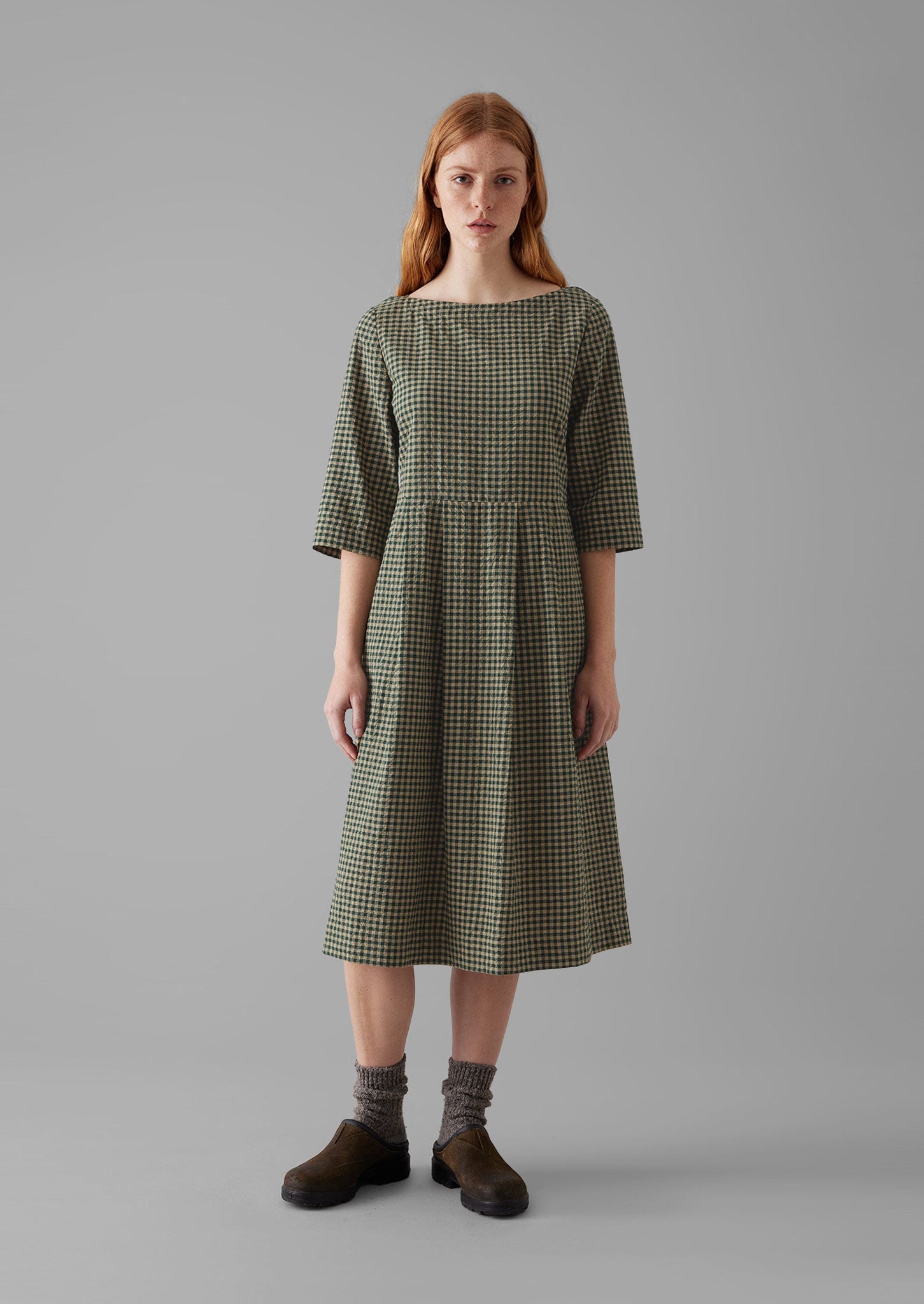 Olive green cotton dress hotsell