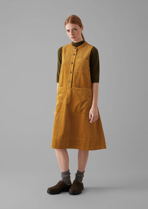 Organic Cord Sleeveless Tunic Dress | Toffee